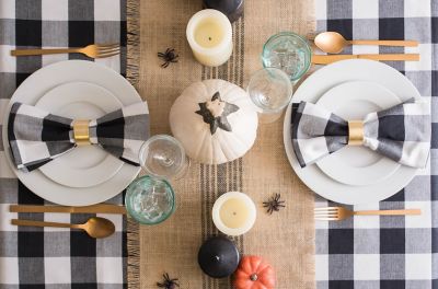 Image showing 4 th DII Middle Striped Burlap Table Runner, 14 in. x 72 in., Compatible with Tables that Seat 4-6 People