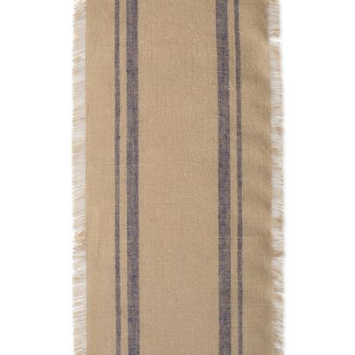Image showing  Double Border Burlap Table Runner, 14 in. x 108 in., Compatible with Tables that Seat 8-10 People