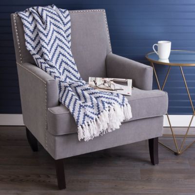Image showing  Cotton Chevron Throw Blanket, 50 in. x 60 in.