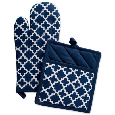 DII Lattice Oven Mitt and Pot Holder Set
