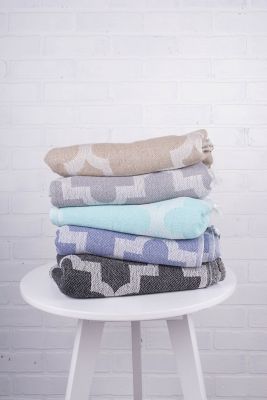 Image showing  Cotton Lattice Throw Blanket, 50 in. x 60 in.