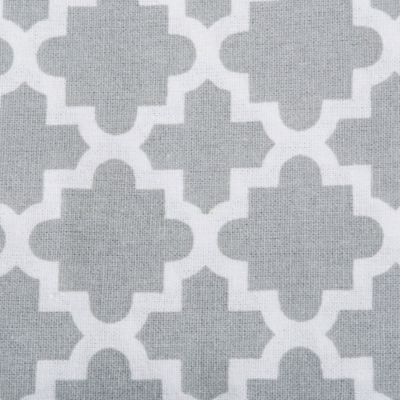 Image showing 6 th DII Gray Lattice Round Tablecloth, 14 in. x 72 in., Compatible with Tables that Seat 4-6 People