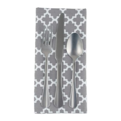 Image showing  Gray Lattice Napkins, 20 in. x 20 in., 6 pc.