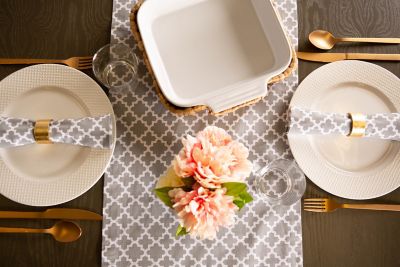 Image showing  Gray Lattice Napkins, 20 in. x 20 in., 6 pc.