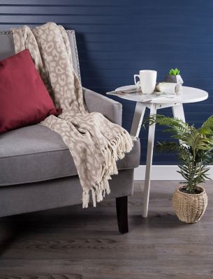 Image showing  Cotton Leopard Throw Blanket, 50 in. x 60 in.