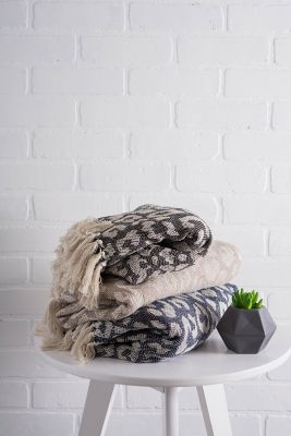 Image showing  Cotton Leopard Throw Blanket, 50 in. x 60 in.