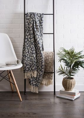 Image showing 7 th DII Cotton Leopard Throw Blanket, 50 in. x 60 in.