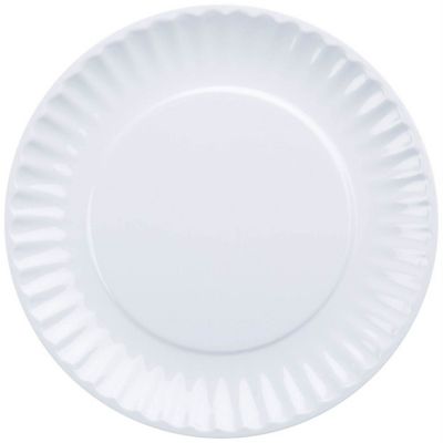 Zingz & Thingz Melamine Reusable Picnic Plates, White