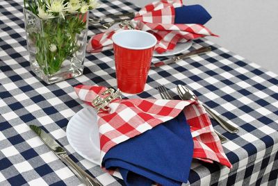 Image showing  Melamine Reusable Picnic Plates, White