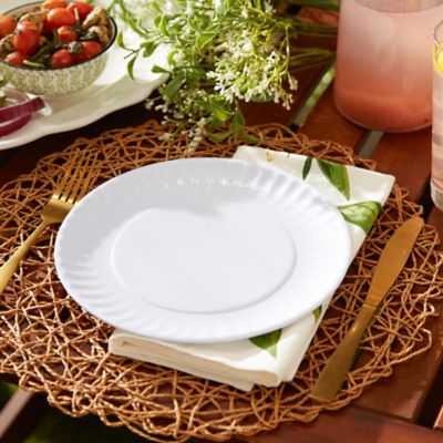 Image showing  Melamine Reusable Picnic Plates, White