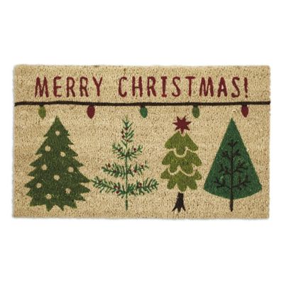 Zingz & Thingz Merry Christmas Trees Doormat