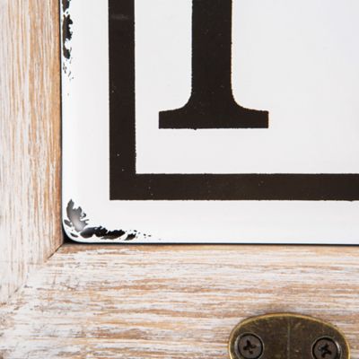 Image showing  Vintage Enamelware Tile Bath Hook Sign, 18 in. x 9 in.