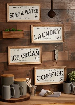 Image showing  Farmhouse Ice Cream Sign, 14 in. x 7.5 in. x 7 in.