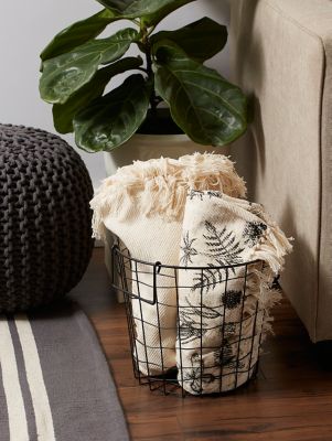 Image showing 5 th DII Round Metal Basket, 12 in. x 12 in. x 10 in.