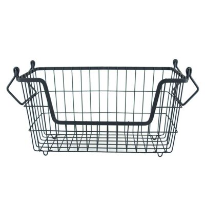 Zingz & Thingz Rectangular Metal Basket, 12.5 in. x 11 in. x 9 in.