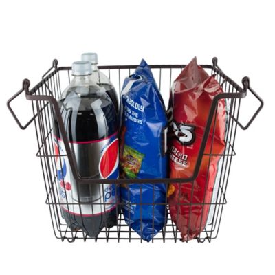 Image showing  Rectangular Metal Basket, 12.5 in. x 11 in. x 9 in.