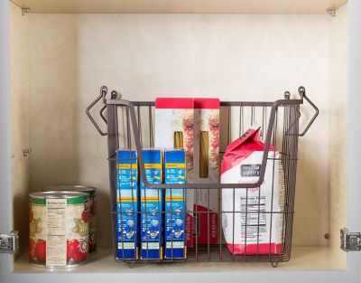 Image showing  Rectangular Metal Basket, 12.5 in. x 11 in. x 9 in.