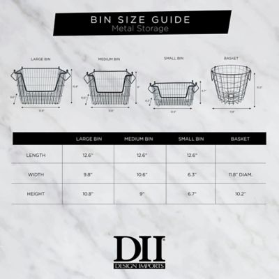 Image showing 5 th DII Rectangular Metal Basket, 12.5 in. x 11 in. x 9 in.
