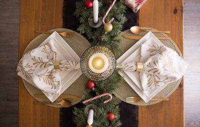 Image showing  Metallic Round Polypropylene Woven Place Mat, 15 in.