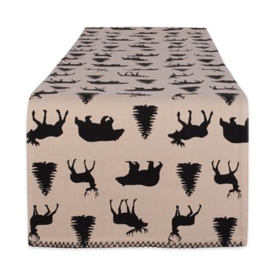 Image showing  Mountain Trail Plaid Reversible Embellished Table Runner