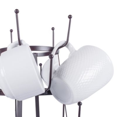 Image showing 2 th DII Vintage Mug Stand, Black, 9.5 in. Diameter x 12.8 in. H, 15 Mug Capacity