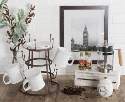 Image showing  Vintage Mug Stand, Rustic Bronze, 9.5 in. Diameter x 12.8 in. H, 15 Mug Capacity