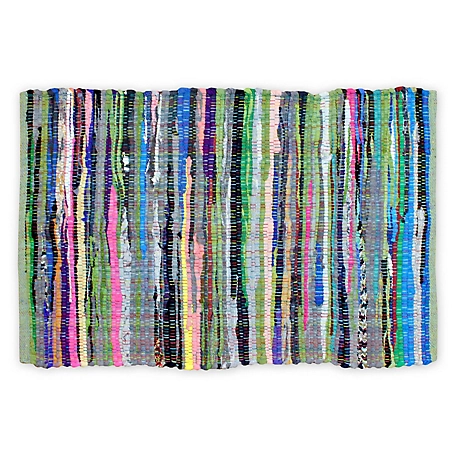 Zingz & Thingz Multicolor Rag Rug, 20 in. x 31.5 in., Average Size