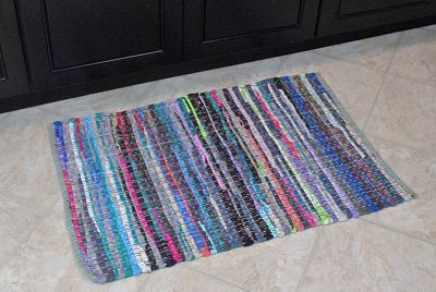 Image showing  Multicolor Rag Rug, 20 in. x 31.5 in., Average Size