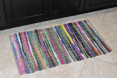 Image showing  Multicolor Rag Rug, 20 in. x 31.5 in., Average Size
