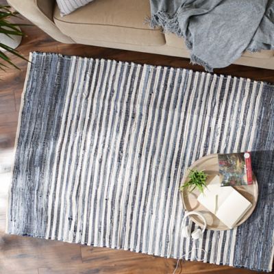 Image showing  Multi Denim Rag Rug, 2 ft. x 3 ft.