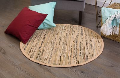 Image showing  Round Cotton Rag Rug, 36 in.