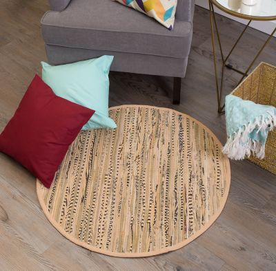 Image showing  Round Cotton Rag Rug, 36 in.