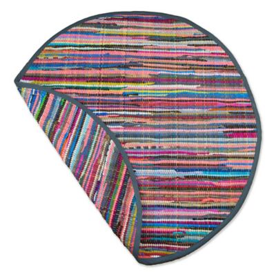 Image showing  Round Cotton Rag Rug, 36 in.