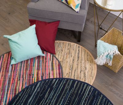 Image showing 5 th DII Round Cotton Rag Rug, 36 in.