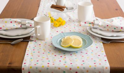 Image showing  Multicolor Polka Dots Print Table Runner