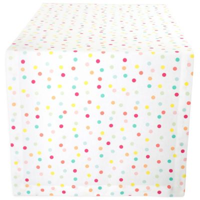 Zingz & Thingz Multicolor Polka Dots Print Table Runner