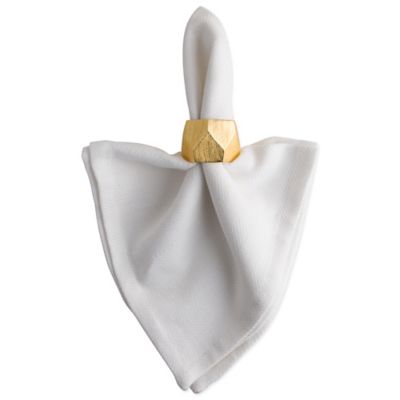 Image showing  Gold Triangle Band Napkin Rings, 6 pc.