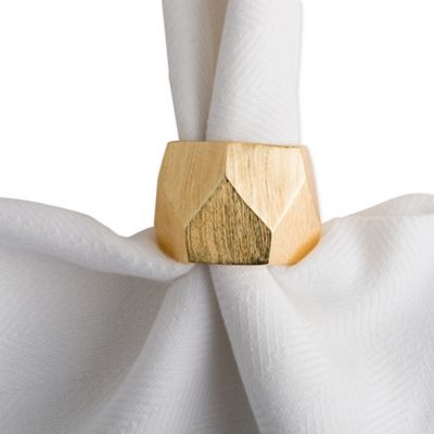 Image showing  Gold Triangle Band Napkin Rings, 6 pc.