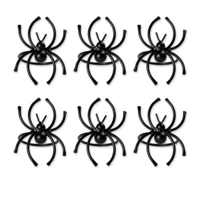 Zingz & Thingz Spider Napkin Rings, 6 pc.