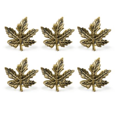 DII Maple Leaf Napkin Rings, 6 pc.