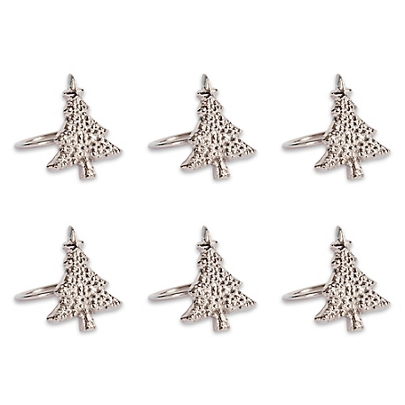 Zingz & Thingz Christmas Tree Napkin Rings, 6 pc.