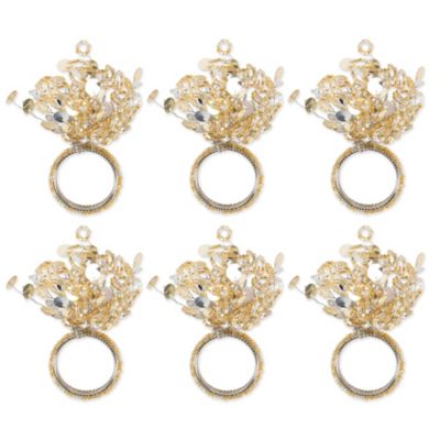 DII Sparkle Napkin Rings, 6 pc.