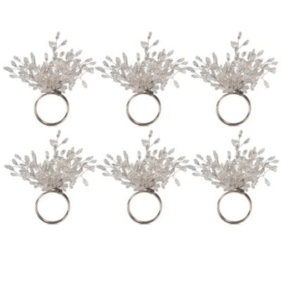 DII Beaded Burst Napkin Rings, 6 pc.