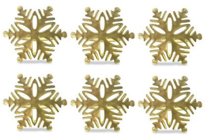 Zingz & Thingz Gold Snowflake Napkin Rings