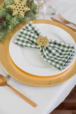 Image showing  Gold Snowflake Napkin Rings