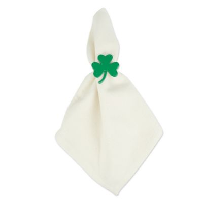 Image showing  Green Shamrock Napkin Rings, 6 pc.