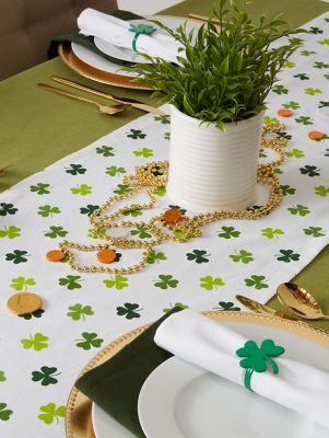 Image showing  Green Shamrock Napkin Rings, 6 pc.