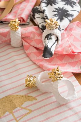 Image showing  Gold Pineapple Napkin Rings, 4 pc.