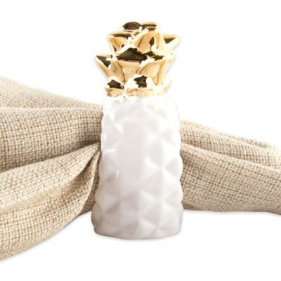 Image showing  Gold Pineapple Napkin Rings, 4 pc.