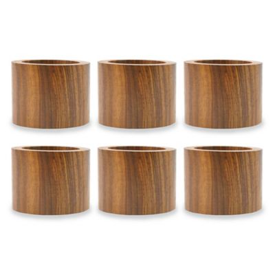 Zingz & Thingz Wood Band Napkin Rings, 6 pc.